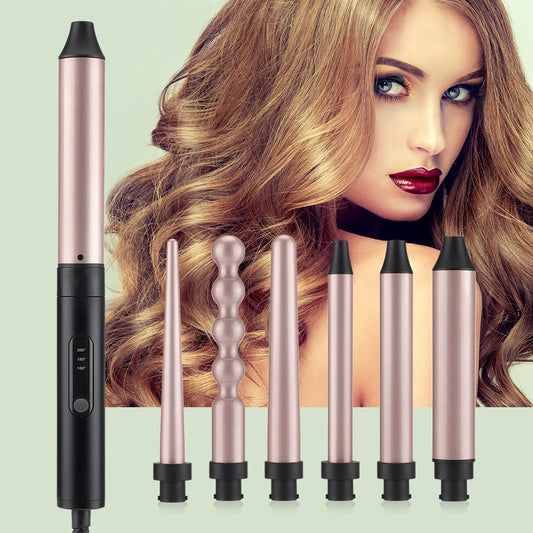 6 In 1 Electric Hair Curler, Fast Heating Long-lasting Professional Curling iron