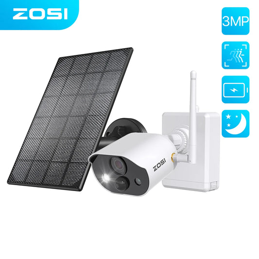 Wireless Battery Powered Outdoor with Solar Panel Security Camera