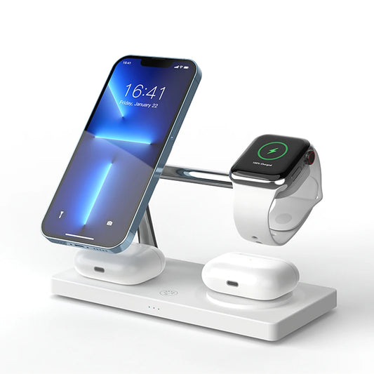4 in 1 Wireless Charger Stand For iPhone 15 14 13 12and Samsung Galaxy Watch 5 4 3 Airpods Pro 2 3
