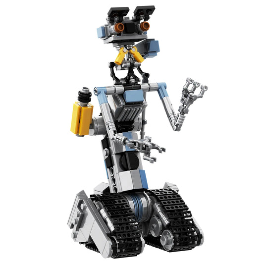 BuildMOC Johnny 5 Building Blocks Movie Figures Sci-Fi Comedy Lead Military Robot Johnny Five Model Kit DIY Toy for Kids Gift