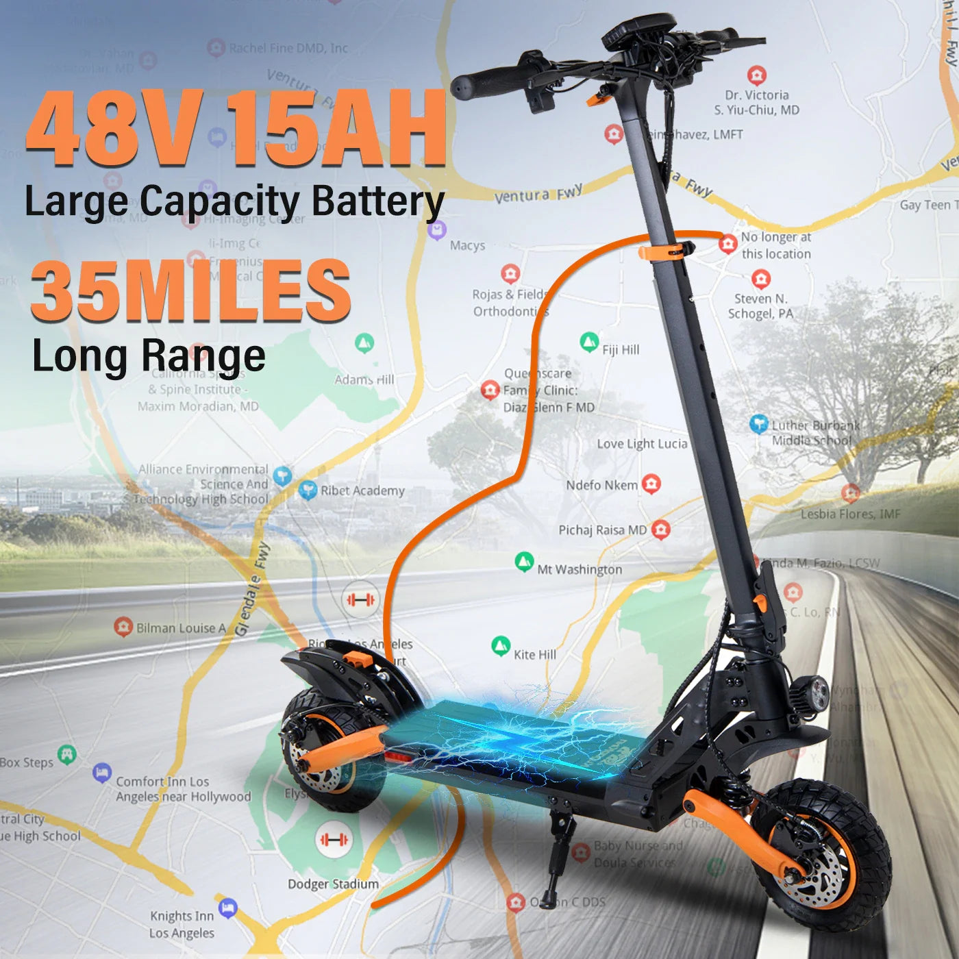 G2 Pro 600W Folding Electric Scooter for Adults 48V 15Ah Battery 50 km/h Max Speed 55KM 9 inch Tires Off Road