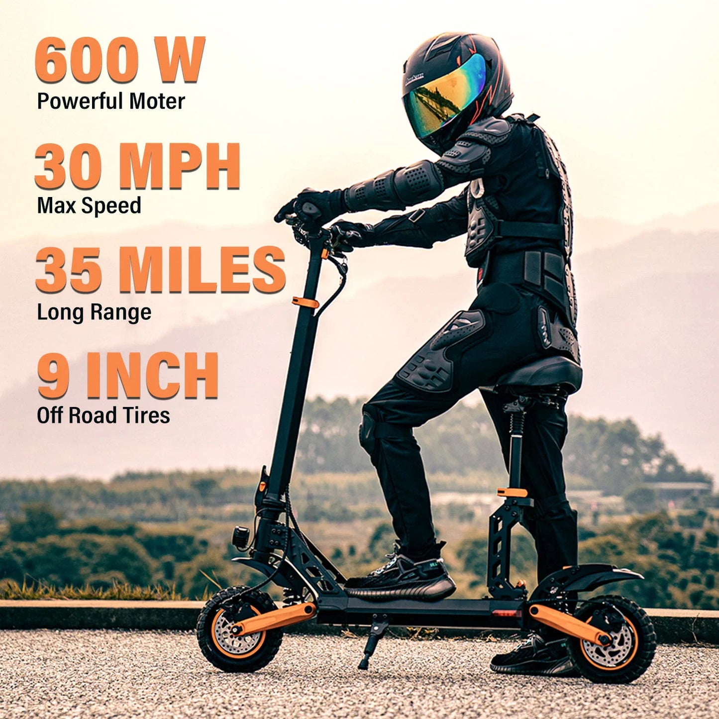 G2 Pro 600W Folding Electric Scooter for Adults 48V 15Ah Battery 50 km/h Max Speed 55KM 9 inch Tires Off Road